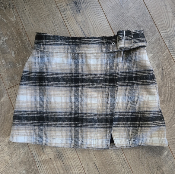 Free People Dresses & Skirts - Free People Women's Size 12 Plaid Mini Ari Wrap Skirt with Belt